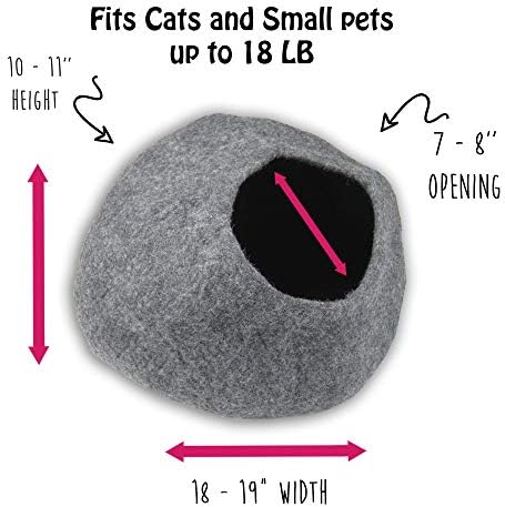 הליכה כף אפור חתול מערת מיטה גדול מתאים חתולים עד 18 ק ג