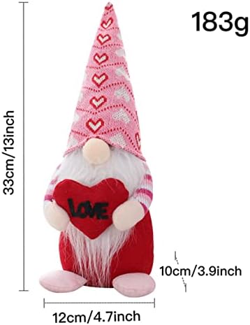 Mizeo 2 חבילה של חג האהבה גמדי עיצוב, גמדי גמדי ולנטיין בגודל 13 אינץ ', מתנות לעיצוב מתנות לנשים, יום האהבה,