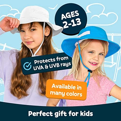 Geartop פעוט כובע שמש UPF 50+ הגנה על שמש לגיל 2-13, כובע שמש לילדים, כובעי שמש רחבים שופעים,