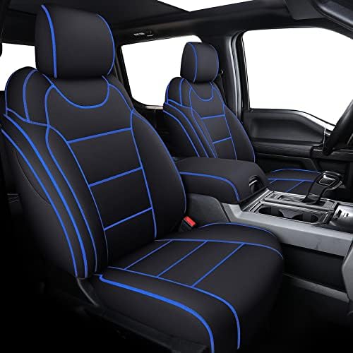 CoverAdo Coar Seat Cover סט מלא עם ניאופרן אטום למים, מגן מושב רכב קדמי ואחורי למשאיות, התאמה אישית לשנים