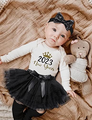 תלבושת תינוקת ראשונה ראשונה לתינוקות 2023 שרוול ארוך רומפרס חצאית חצאית טוטו סטים 0-12 חודשים תינוקת לתלבושת