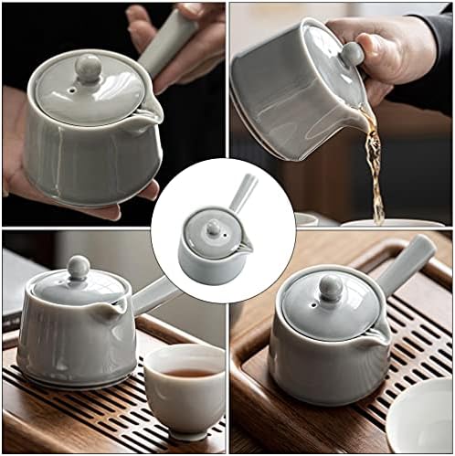 קומקום קרמיקה יפני יפני מזרחי מזרח מסורתי מסורתי תה קומקום יצרנית תה תה תה תה עם מכסה וידית לתה רופף