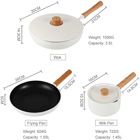 כלי בישול סט 5 חתיכה טפלון סטייק ביצת מחבת עיבוי חלב מחבת בישול כלי מטבח כלי