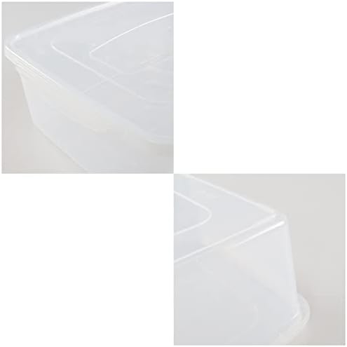 Callyne 2-Pack 16 ליטר קופסת אחסון פלסטיק ברור, סל אחסון תפס