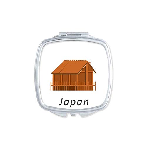 מסורתי יפני אדו דיור מראה נייד קומפקטי כיס איפור דו צדדי זכוכית