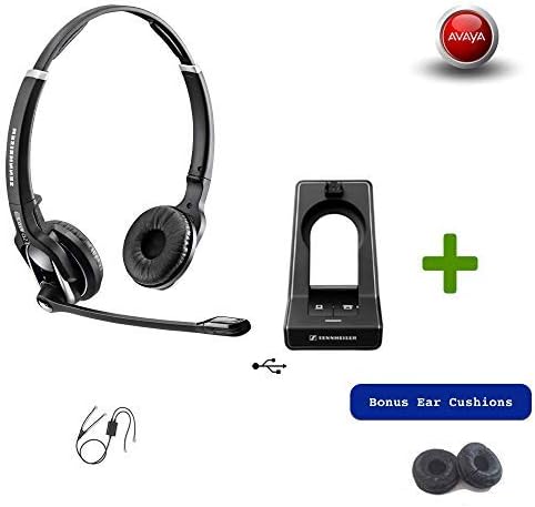 Sennheiser SD Pro2 - אוזניות אלחוטיות של שולחן העבודה עם מתאם Avaya EHS - דגמי AVAYA תואמים: 1400,