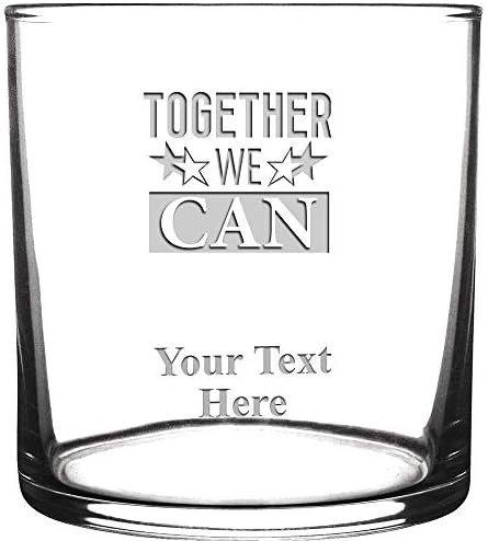 אישית לשתות משקפיים, עבודת צוות יחד אנחנו יכול חקוק קוקטייל זכוכית עם מותאם אישית טקסט נהדר להתאמה אישית
