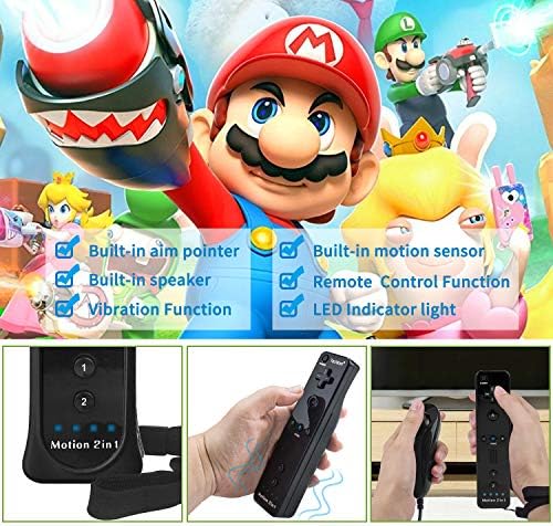 בקר Wii התואם ל- Nintendo Wii, Wii U כולל 2 Wii Sentor ו- Build-In Sensor Plus ו- 2 Nunchuck