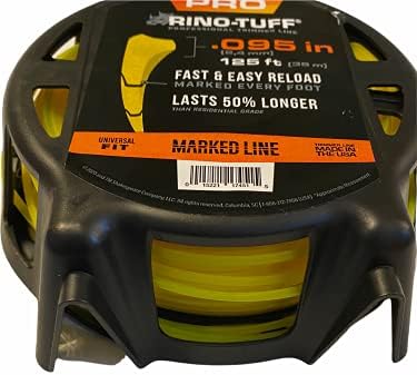 Rino-Tuff Pro .095 Inc קו מסומן קו אוניברסלי התאמה 125 רגל, צהוב