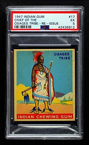 1947 Goudey Gudey Indian 17 ראש ראש השבט Osages psa psa 5.00
