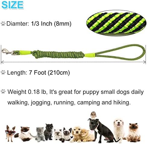 רצועת כלבים קטנה של בוסוואני 7ft, רצועת חבל ניילון קל משקל לחיות מחמד של גורים, חתולים, בעלי חיים קטנים כלבים