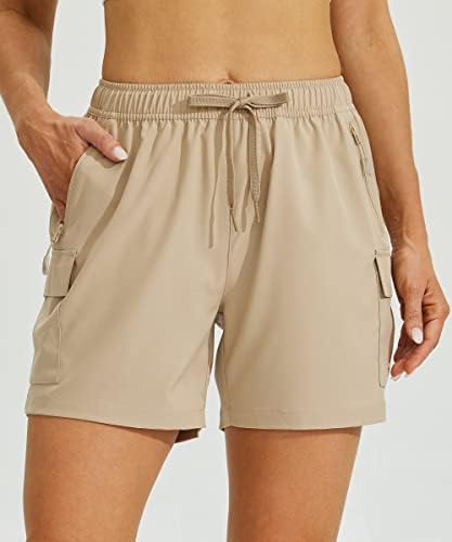 מכנסיים קצרים לנשים מטיילים מכנסיים קצרים מטען מהיר גולף יבש מהיר מכנסיים אתלטים פעילים 7 מכנסי