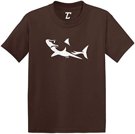 צללית כריש - חולצת טריקו של תינוקת לבנה מעולה/פעוטות גופיית כותנה