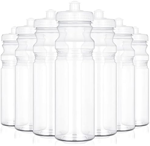 48 חבילה 25 גרם בקבוקי מים ספורטיביים בקבוקי מים צלולים בריקים בקבוקי מים לשימוש חוזר מפלסטיק, משוך