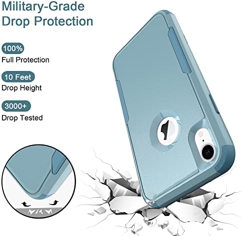 עמיד הלם עמיד הלם אבק הוכחה נגד שריטות טלפון מקרה כיסוי עבור אייפון - אפרפר ירוק
