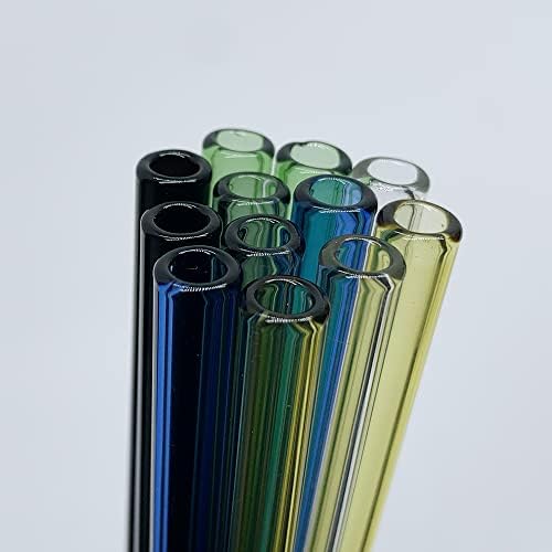 8 אינץ 'ארוך 12 חלקים צינורות זכוכית בורוסיליקט OD 8 ממ עובי 1.5 ממ צינורות זכוכית תעשייתית צבעונית