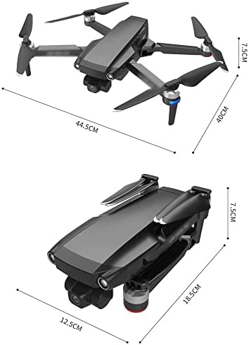 Ujikhsd Drone GPS מתקפל עם מצלמת UHD 6K למבוגרים, Quadcopter עם מנוע ללא מברשות, חזור אוטומטי