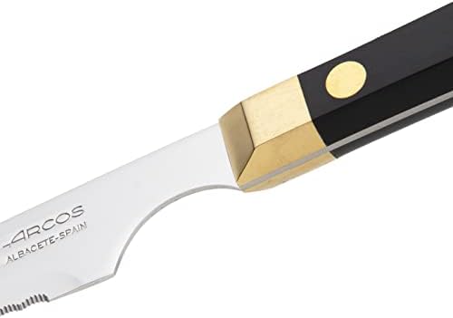 ארקוס שולחן סכינים-סטייק סכין שולחן סכין - להב ניטרום נירוסטה 4.5 - ידית פוליאוקסימתילן שחור וזהב צבע