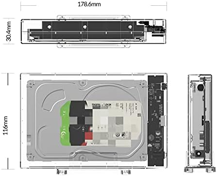 שקוף 3.5 מארז דיסק קשיח עבור 2.5/3.5 תיבת דיסק קשיח מקרה סאטה כדי יו אס בי3.0 תחנת עגינה דיסק קשיח תמיכה