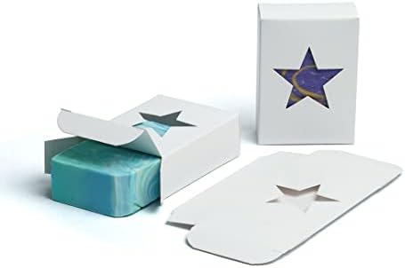 50 קופסת סבון חלון CYP Kraft כוכב - אריזת סבון תוצרת בית - ציוד לייצור סבון - תוצרת ארהב! - 50 חבילה