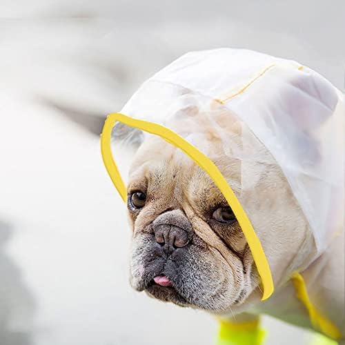 מעיל גשם של כלב שקוף לכלב בינוני קטן אטום מים אטום לרוח פונצ'ו פונצ'ו קל משקל קל משקל נושם רך