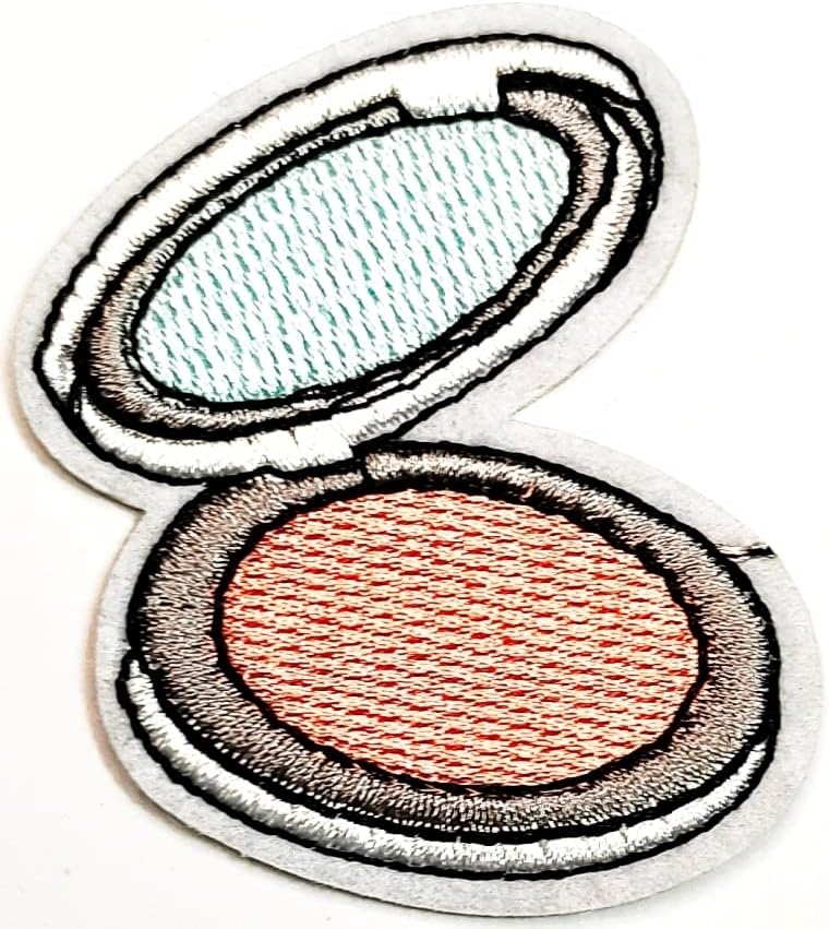 נשים של קוסמטי אבקת קריקטורה תיקון רקום ברזל על תג לתפור על תיקון בגדי רקמת אפליקצית מדבקת בד תפירה דקורטיבי