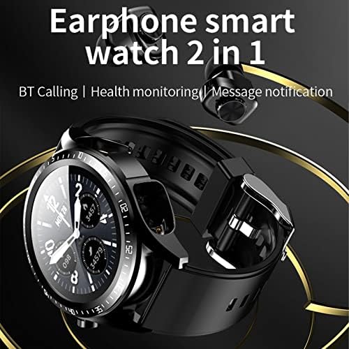 שעון חכם של Byikun עם אוזניות, שעון כושר של שעון Bluetooth בגודל 1.28 אינץ