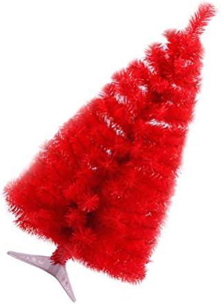 עיצוב חג המולד של Bestoyard Madivity עץ חג המולד 60 סמ עץ חג המולד אדום קטן לחג המולד ציוד פריסה דקורטיבית