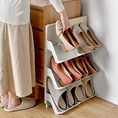 N/A מתלים נעליים רב-קומיות הניתנות לשילוב המונחים על ידי ארון דלתות תלת מימדי ארון דלתות נעלי פלסטיק קולבי