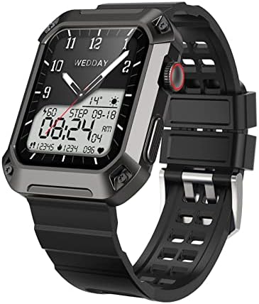 גשש כושר חכם של Hevirgo Smart Watch עם צג בריאות לדופק, חמצן דם, שינה ומעל 100 מצבי ספורט, 1.83 '' מסך מגע אטום