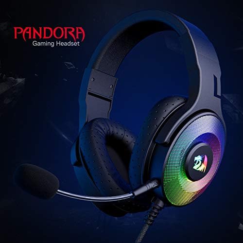 REDRAGON H350 פנדורה RGB אוזניות משחק קוויות, תאורה אחורית של RGB דינמית - STEREO SUND -SOUN