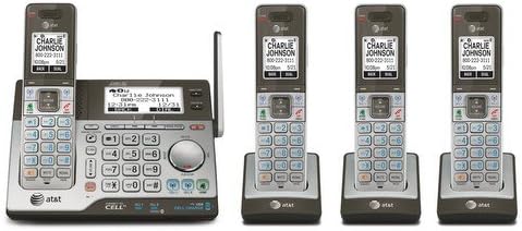 AT&T CLP99483 DECT 6.0 התחבר למערכת מענה לטלפונים סלולריים עם מזהה מתקשר כפול/שיחה מחכה כסף/שחור