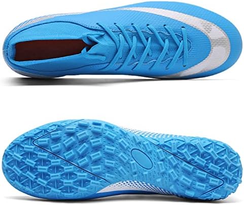 נעלי כדורגל לגברים של Haloteam מגפי כדורגל אתלטי נושמים בעלי נושם גבוה לנשימה עבור TF/AG חיצוני חיצוני