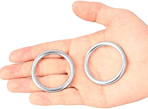 טבעת O חלקה של אבימרים טבעת מתכת חלקית, 10 חבילות 304 טבעות נירוסטה עומס 320 קילוגרם, מוצק,