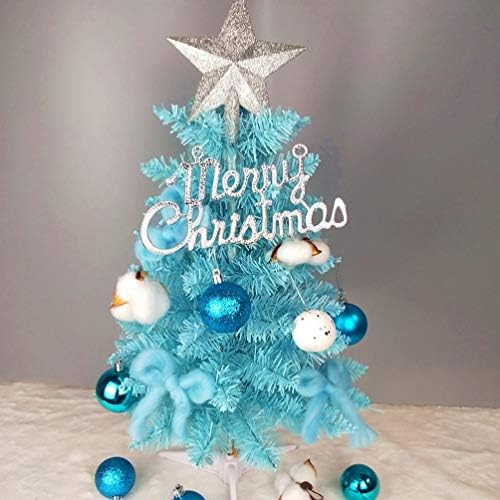 Winomo עץ חג מולד כחול קטן שמיים מיני- עץ חג מולד מלאכותי כחול, קישוט עץ חג המולד של אורן מלאכותי לאספקת חג