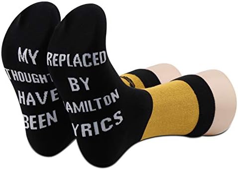 צוטמו גרביים מוסיקליות מתנות מוסיקליות המחשבות שלי הוחלפו על ידי המילטון מילים גרביים