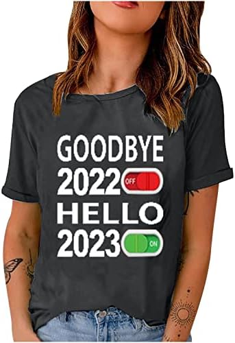 2022 שלום 2023 חולצה פנאי קצר שרוולים חולצות אופנה מזדמן טיז למעלה חולצה