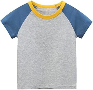 פעוטות ילדים בנות בנים שרוול קצר בלוק צבע בסיסי חולצה חולצה מזדמנים חולצה חולצה צבעונית צבעונית
