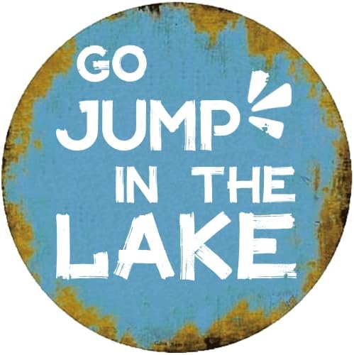 החיים טובים יותר באגם-שלט מתכת וינטג ' לעיצוב קיר אגם פנימי/חיצוני 7.8 על 11.8 אינץ