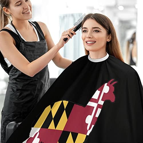 דגל מרילנד אלפקה מבוגרים מספרה קייפ קלה סטיילינג קליל חיתוך שיער מספרה שכמייה שמלת שכמייה סינר