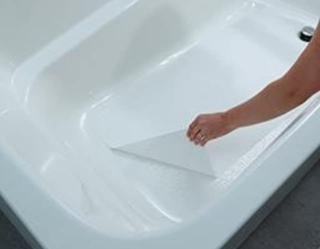 בטוח דרך מתיחה 16 איקס 40 לבן דבק ויניל אנטי להחליק ללא החלקה בטיחות אמבטיה מחצלת עם ניקוז לחתוך החוצה-קייזן 8