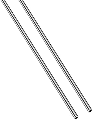 304 צינורות עגולים מנירוסטה 5 ממ עובי דופן 0.4 ממ 250 ממ אורך צינור צינור ישר חלק 2 יחידות