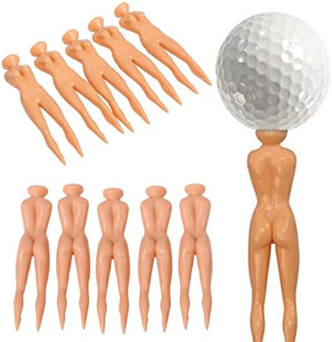 גולף טיז 3& 34; עירום אישה פלסטיק גולף טיז, גולף סקסי ילדה ליידי טיז כיף מחזיק דיבוט בית גולף אימון