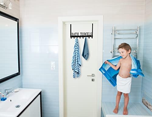 מעל את דלת ווי מגבת מתלה קולב לאמבטיה מגבת מחזיק קיר רכוב עבור מגבות, מגבות, גלימות, בגדים-קרוואנים