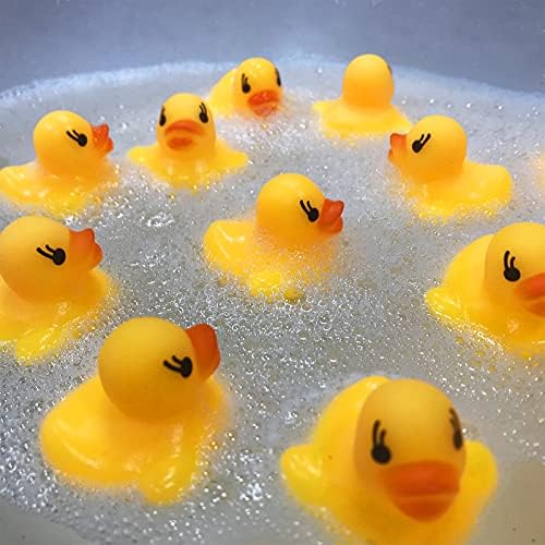 מיני גומי ברווזים, 20 יחידות קטן גומי ברווזים זעיר תינוק מקלחת גומי ברווזים,חריקה כיף גומי ברווזים בתפזורת אמבטיה