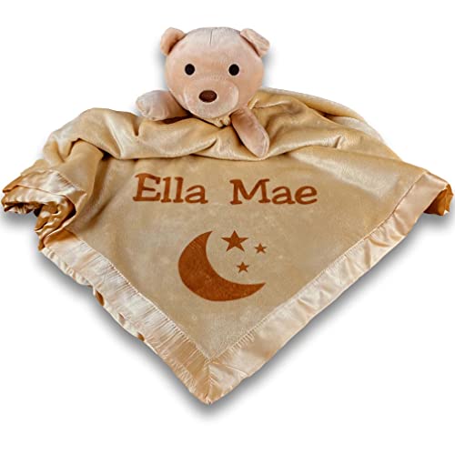 תפס מותאם אישית בהתאמה אישית דובי מתנה שמיכה לתינוקות לילד או ילדה - בראון