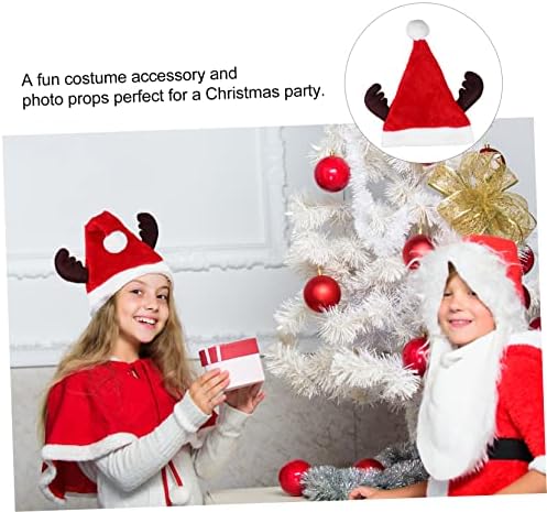 גלפדה 2 יחידות אספקת כובעי אביזרי קרן צבי עבור עם דקורטיבי חג המולד יצירתי כובע ילדים אדום ייחודי
