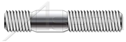 M12-1.75 x 25 ממ, DIN 939, מטרי, חתיכים, קצה בורג כפול, בקוטר 1.25 x קוטר, A4 נירוסטה