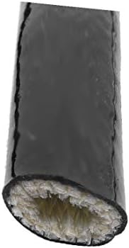 X-DREE SILICONE גומי פיברגלס מעבה מעבה שרוול עצמאי שרוול 8 ממקס 1M ROHS שחור (GOMA DE SILICONA FIBRA DE Vidrio