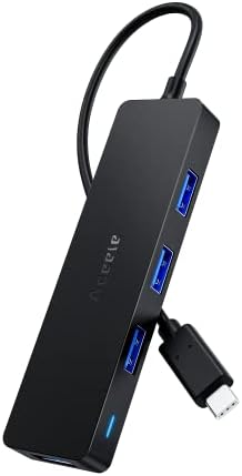 ACEELE 4-PORT USB C HUB, ULTRA SLIM USB C ל- USB Hub 3.0, Thunderbolt 3 כדי Multiport מתאם עבור MacBook